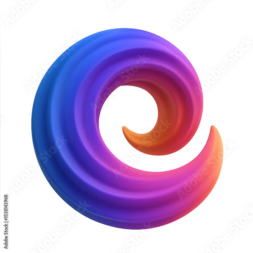 Colorful 3D Abstract Swirl Design for Modern Art Projects