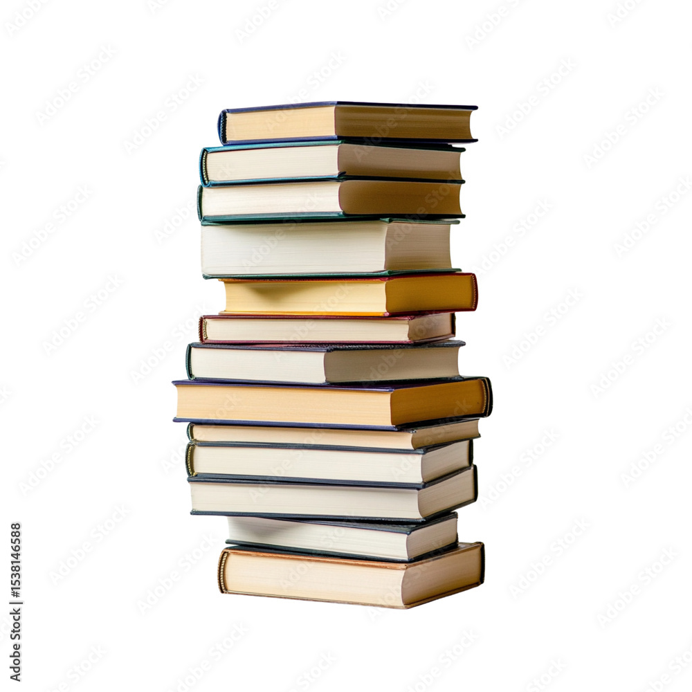 A stack of old books isolated on white, symbolizing education, knowledge, and the love of reading A stack of old books isolated on white, symbolizing education, knowledge, and the love of reading