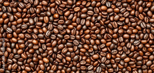 Intricate geometric pattern formed by roasted coffee beans,  aroma,  cappuccino