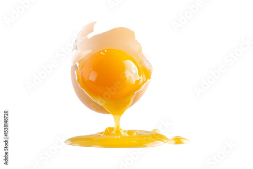 Cracked yolk culinary concept