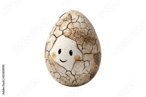 Close-up cracked egg whimsy
