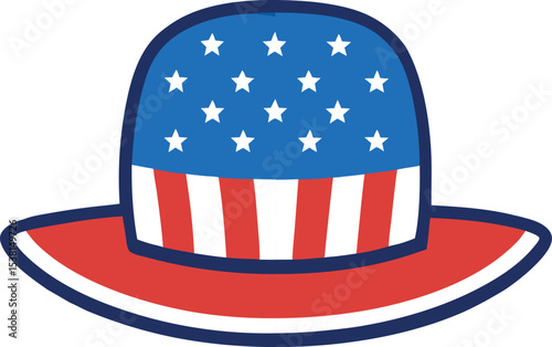 American flag hat transparent background.