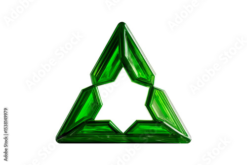 Abstract graphic green triangle