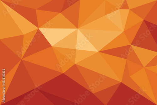 Polygonal Orange Abstract Background with Geometric Triangle Shapes for Modern Design and Art