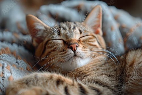 Orange Tabby Cat Enjoying Sunlight