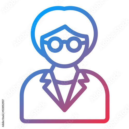 Professor line icon style