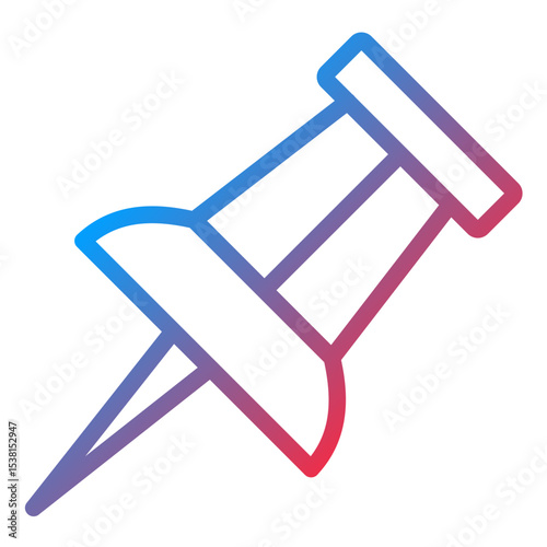 Push Pin line icon style