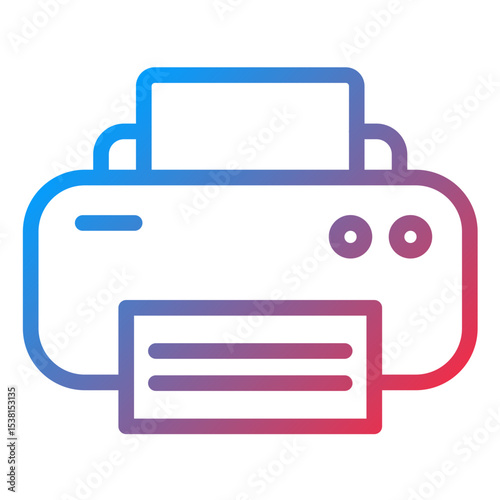 Printer line icon style