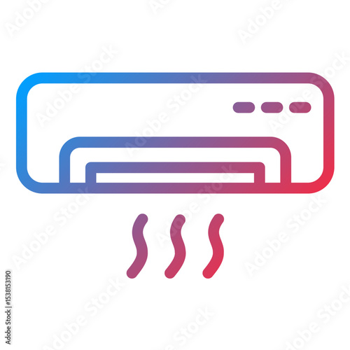 Air Conditioner line icon style