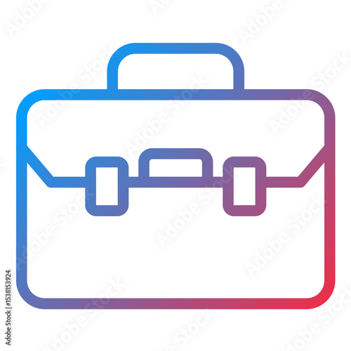 Briefcase line icon style