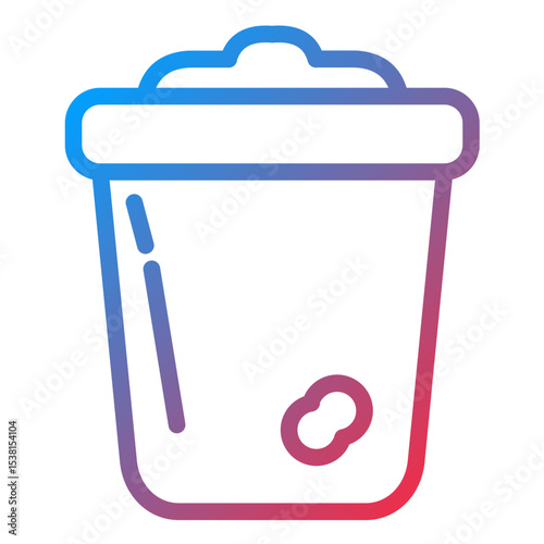 Trash line icon style