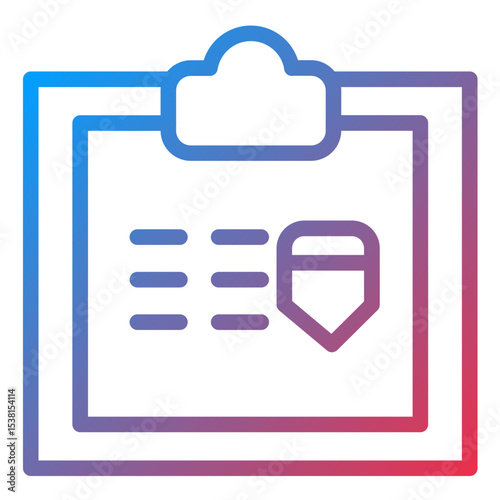 Corkboard line icon style
