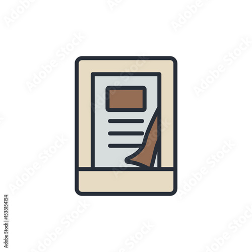 ebook icons isolated on White Background. Flat style design