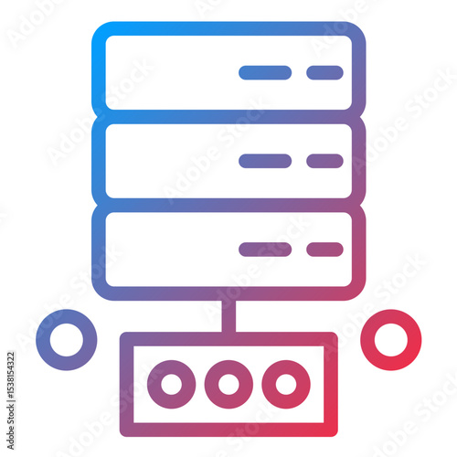 Server line icon style