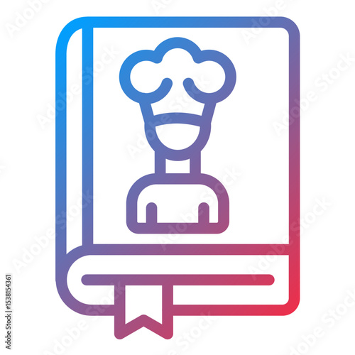 Cookbook line icon style