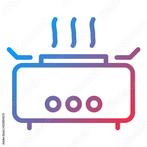 Stove line icon style