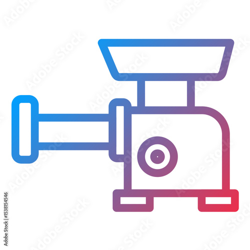 Meat Grinder line icon style