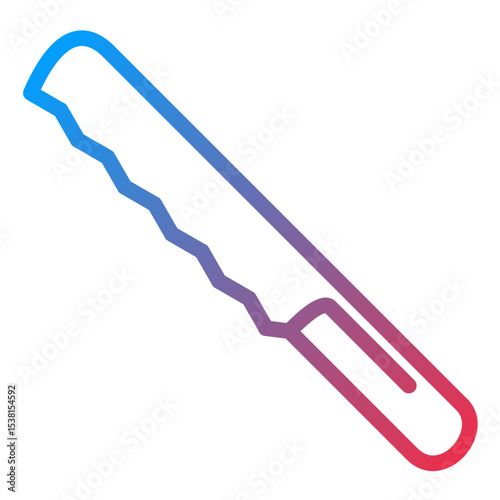 Bread Knife line icon style