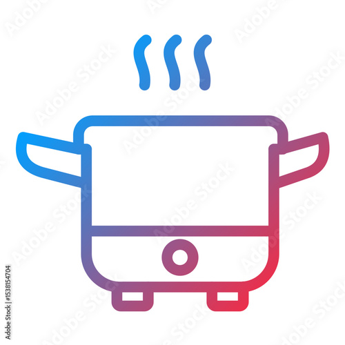 Fryer line icon style