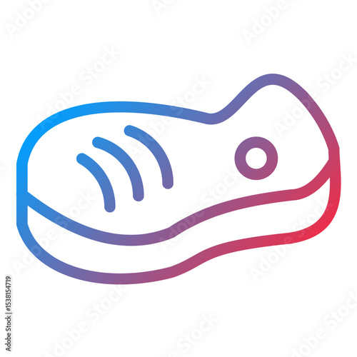 Steak line icon style