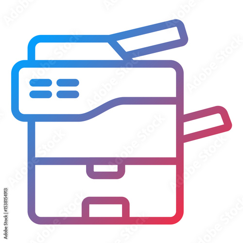 Photocopier line icon style