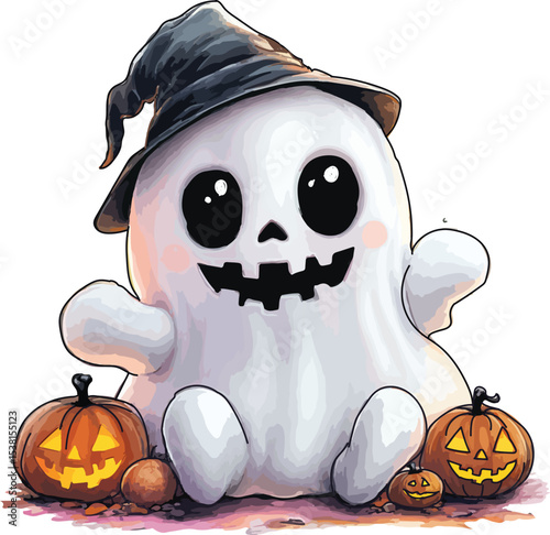  Boujee Halloween Ghost Character