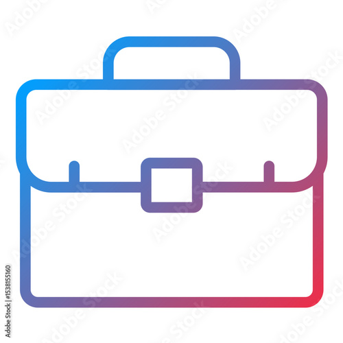 Briefcase line icon style