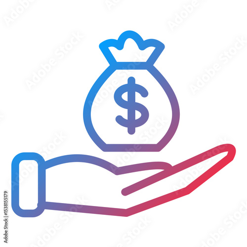 Wealth line icon style