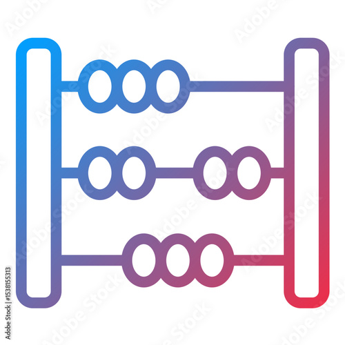 Abacus line icon style