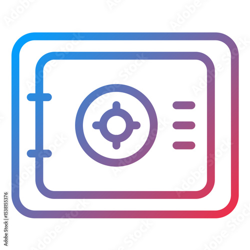 Safe Box line icon style