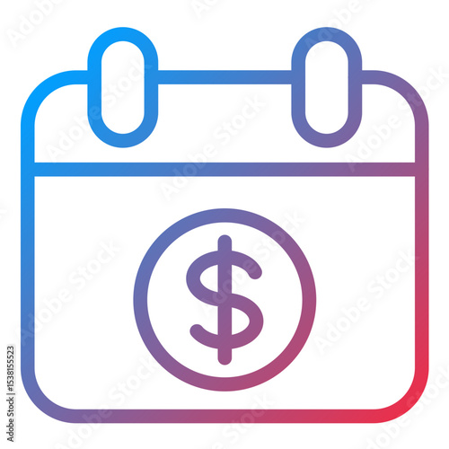 Payment Day line icon style