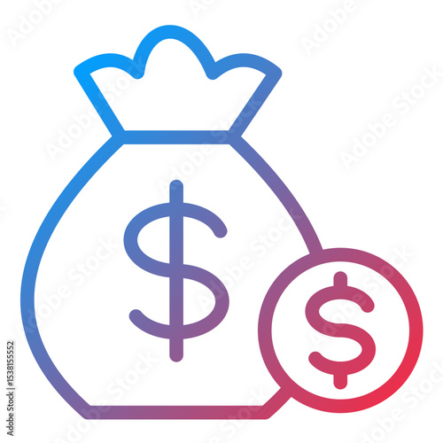 Debt line icon style