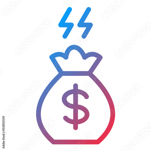 Expenses line icon style