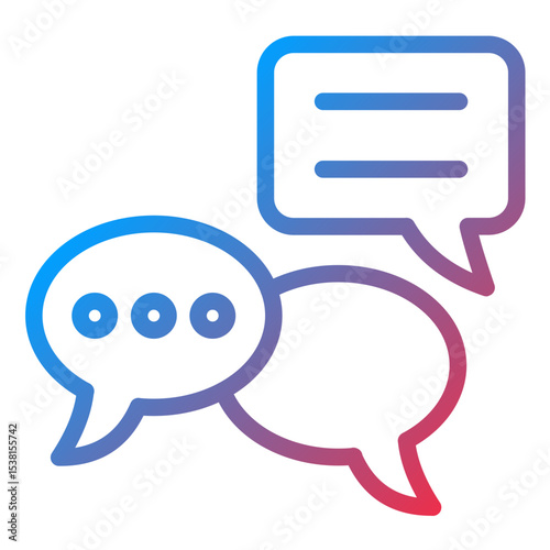 Conversation Line Icon Style