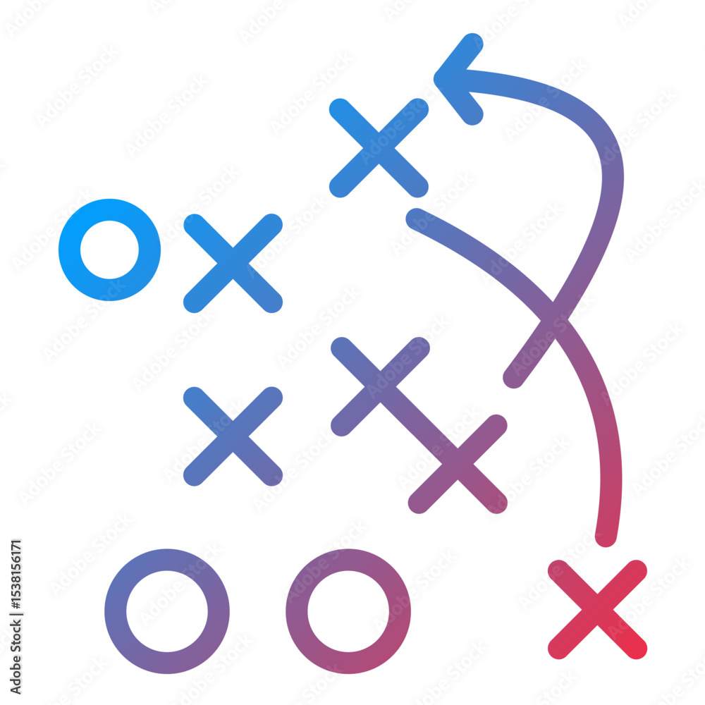 Obraz premium Strategy Line Icon Style
