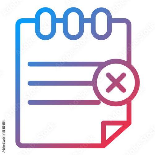 Rejected Project Line Icon Style