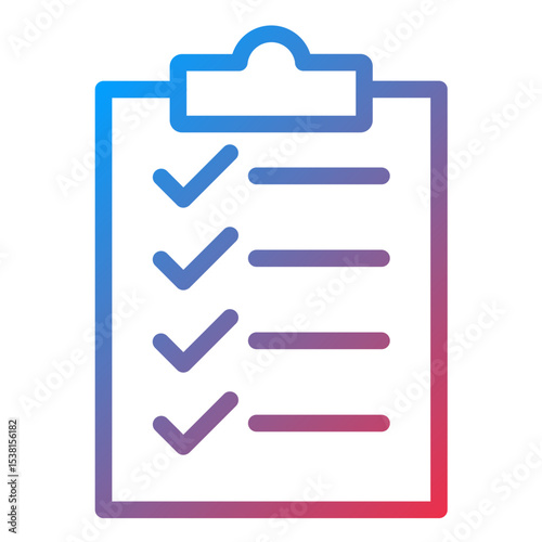 Completed Tasks Line Icon Style