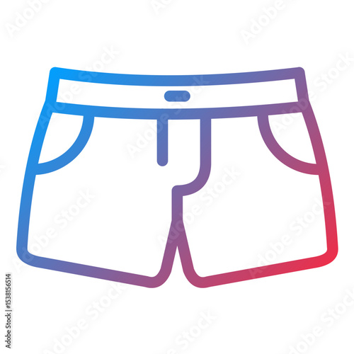 Shorts Line Icon Style