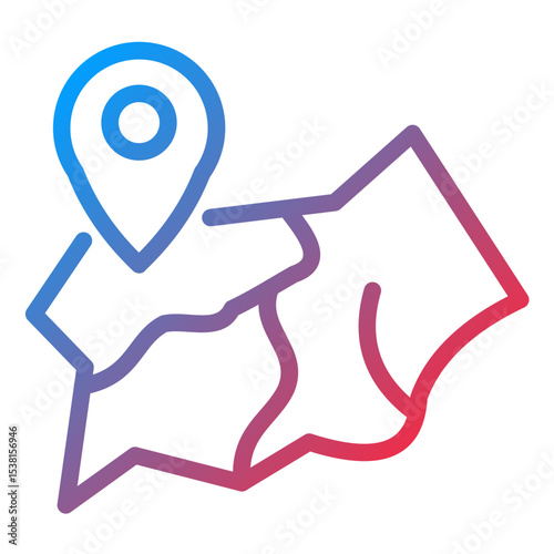 Map Line Icon Style