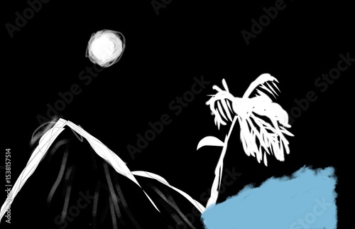 digital illustrations ranging from expressive portraits to abstract compositions, each capturing emotion, form, and minimalism in unique visual styles.
