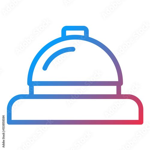 Reception Bell Line Icon Style