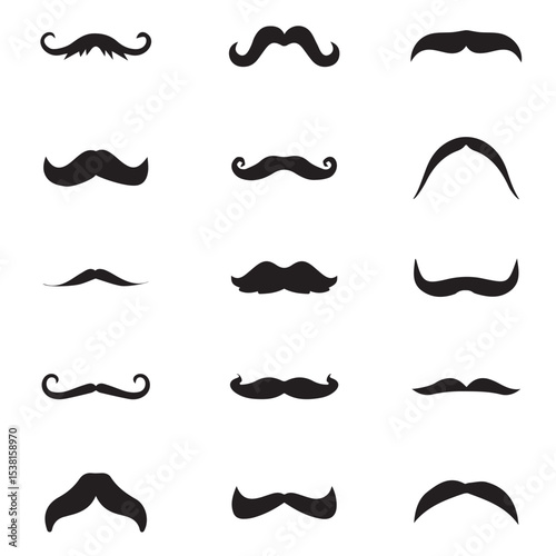 collection of mustaches. set of mustaches. set of mustache vector