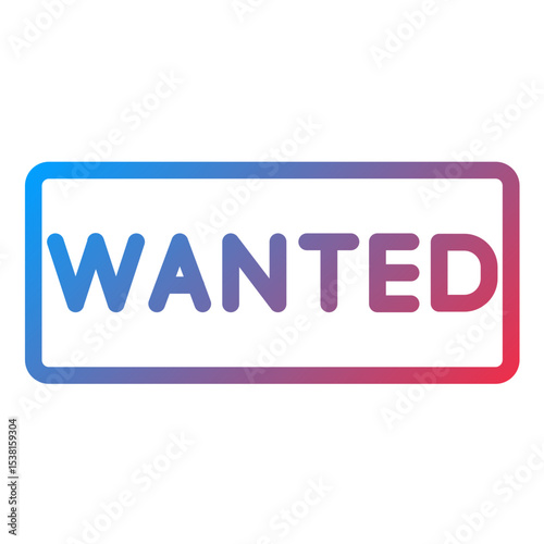Wanted Line Icon Style