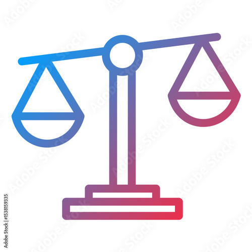 Justice Line Icon Style