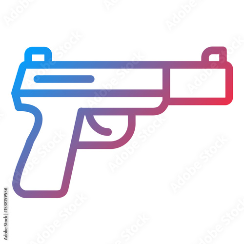 Gun Line Icon Style