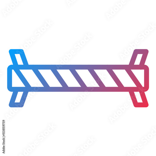 Police Line Line Icon Style