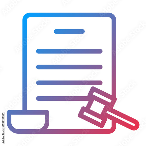 Legal Document Line Icon Style