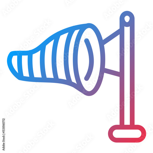 Windsock Line Icon Style