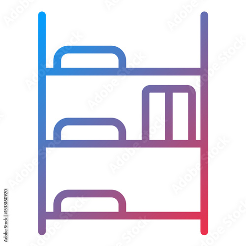 Shelves Line Icon Style