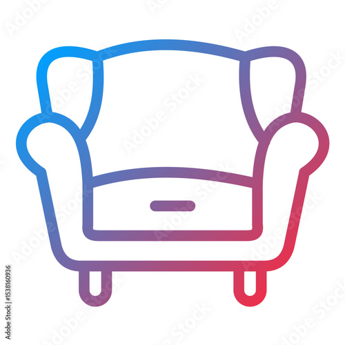 Armchair Line Icon Style